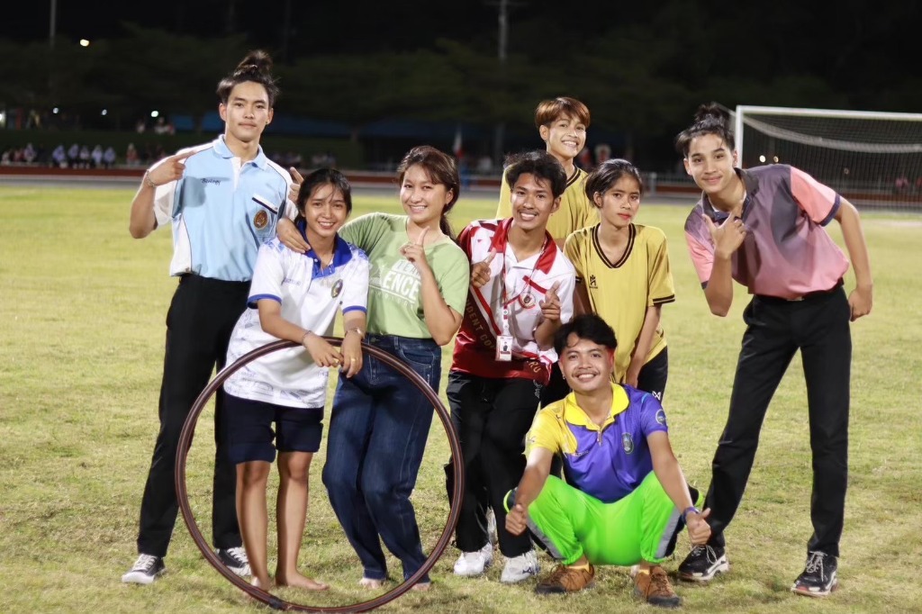 เข้าร่วมการเเข่งขันกรีฑาเเละกีฬาสานสัมพันธ์ในมหาวิทยาลัย